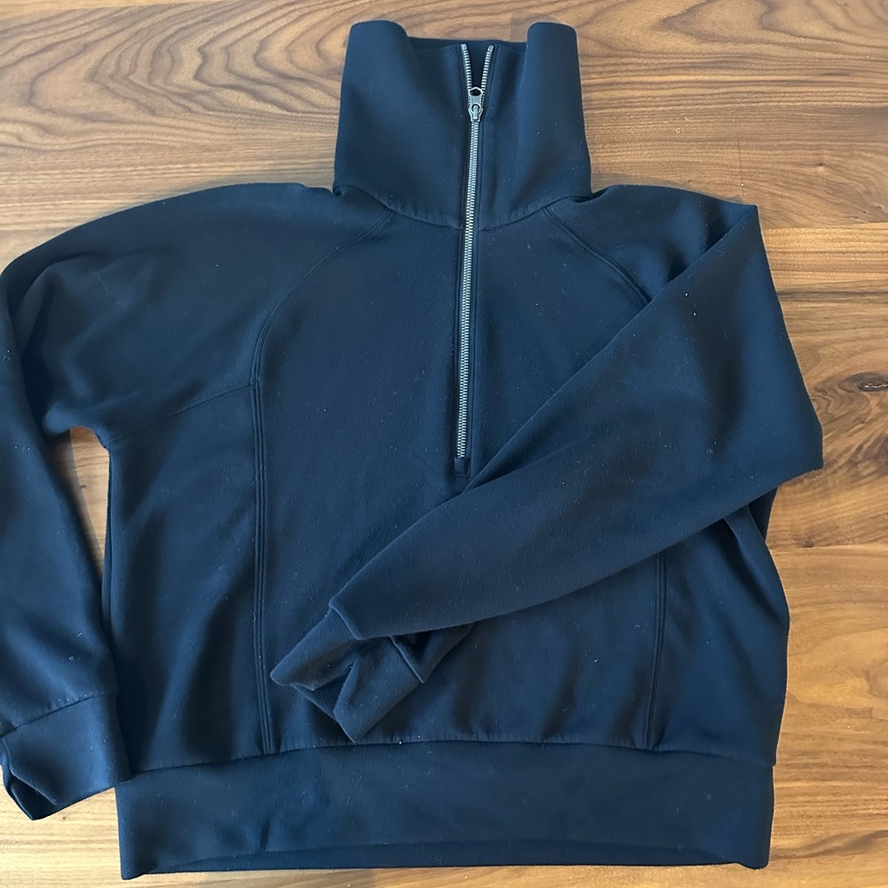Spanx half zip black medium